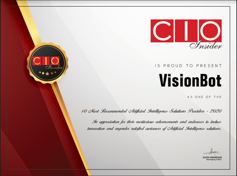 CIO Certificate